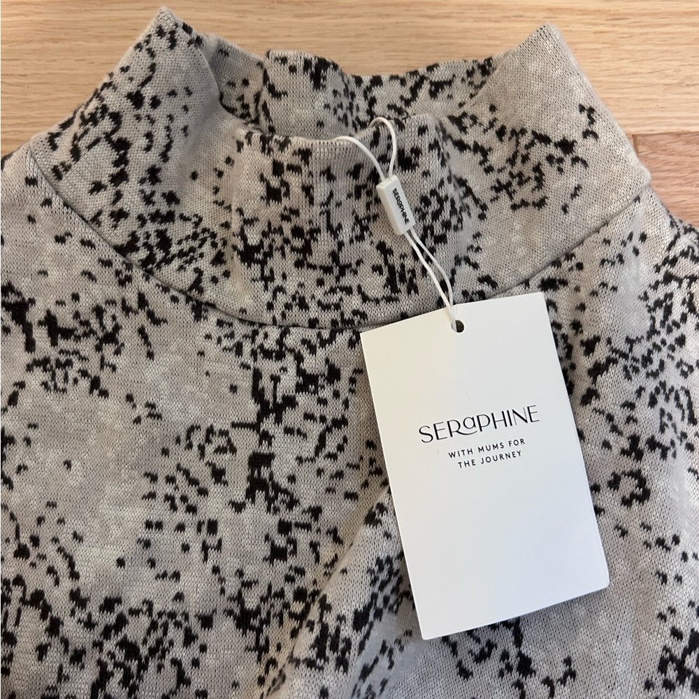 Cotton Jacquard Maternity & Nursing Dress - Picture 4 of 11
